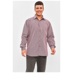 Сорочка чоловіча батальна червоного кольору з принтом 202912L