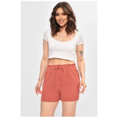 Шорты женские однотонные темно-розового цвета 203015L