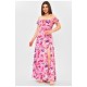 Сарафан жіночий рожевого кольору з принтом 203218L Сарафан жіночий рожевого кольору з принтом 203218L