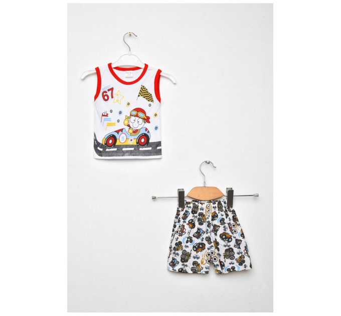 Костюм детский для мальчика белого цвета 203411L