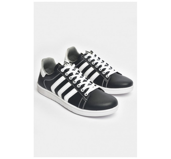 Кросівки чоловічі темно-синього кольору на шнурівці 203511L