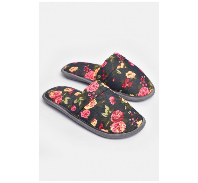 Тапочки домашні дитячі сірого кольору з принтом 203603L