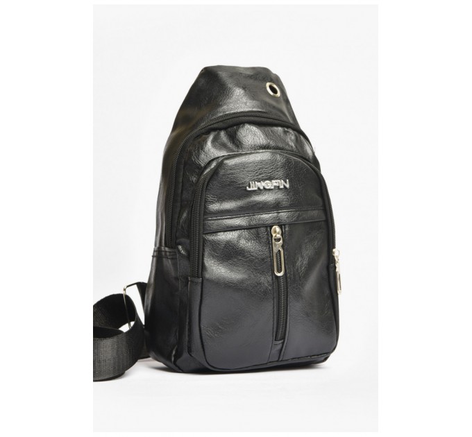 Сумка мужская через плечо из экокожи черного цвета 203640L