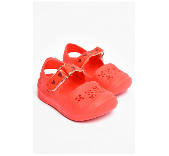 Босоніжки-піна для дівчинки однотонні червоного кольору 203798L