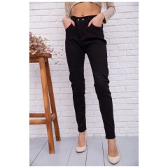 Джинсы женские однотонные черного цвета 203880L