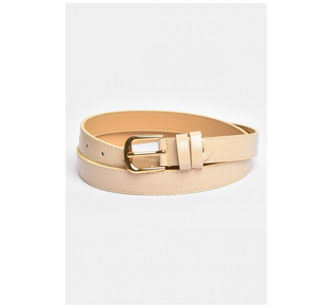 Ремень женский бежевого цвета размер 114*2 см 203993L