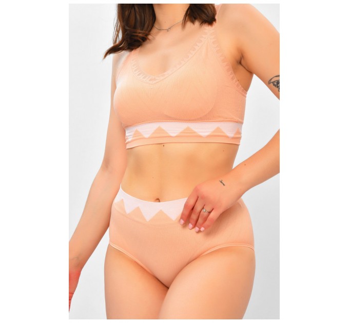 Комплект жіночий персикового кольору чашка В 204135L