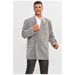 Піджак чоловічий однотонний темно-сірого кольору 204326L