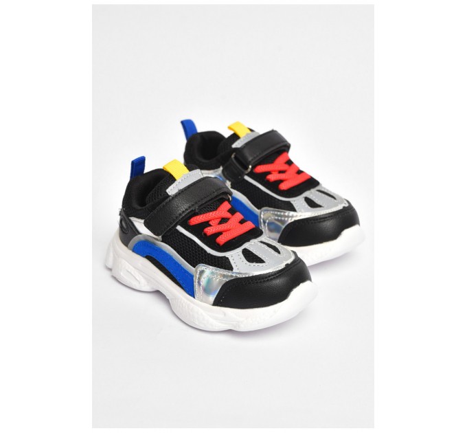 Детские кроссовки для мальчика демисезонные черного цвета 204369L