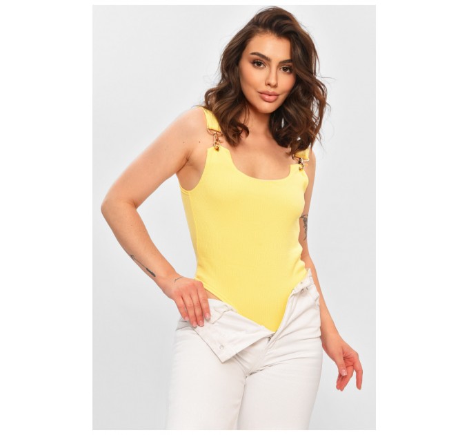 Боді жіноче рубчик жовтого кольору розмір 42-44 204407L