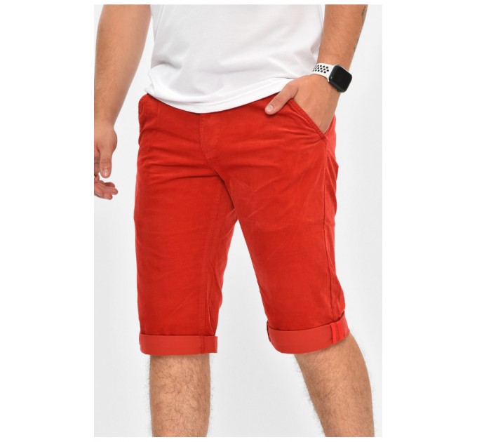 Бриджи мужские микровольветовые красного цвета 204446L