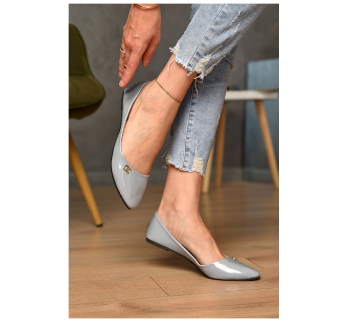 Балетки женские серого цвета 204474L