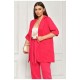 Женский пиджак однотонный малинового цвета 204705L