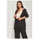 Піджак жіночий однотонний чорного кольору 204706L