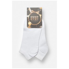 Шкарпетки жіночі спортивні демісезонні білого кольору 204739L