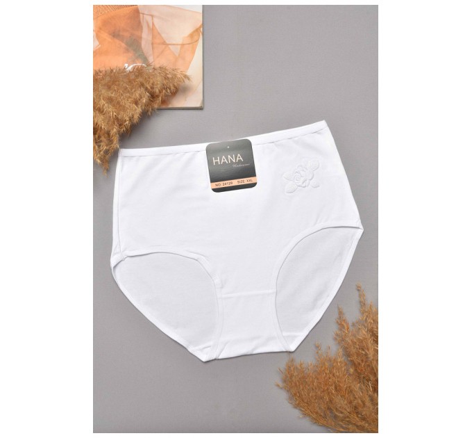 Труси жіночі напівбатальні білого кольору 204788L