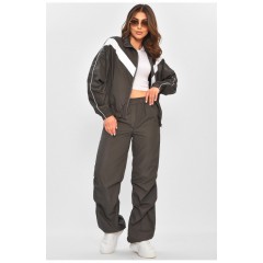 Спортивний костюм жіночий темно-сірого кольору 205118L