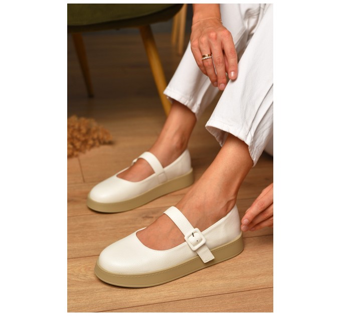 Лоферы женские белого цвета 205134L