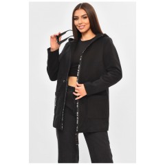 Кардиган женский черного цвета на молнии 205183L