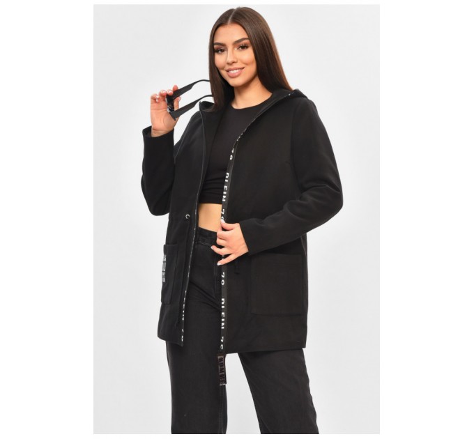Кардиган жіночий чорного кольору на блискавці 205183L