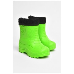 Чоботи піна дитячі зеленого кольору зі з`ємною шкарпеткою 205336L