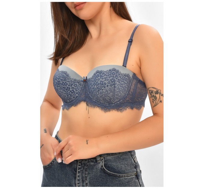 Бюстгальтер жіночий синього кольору чашка В 205421L