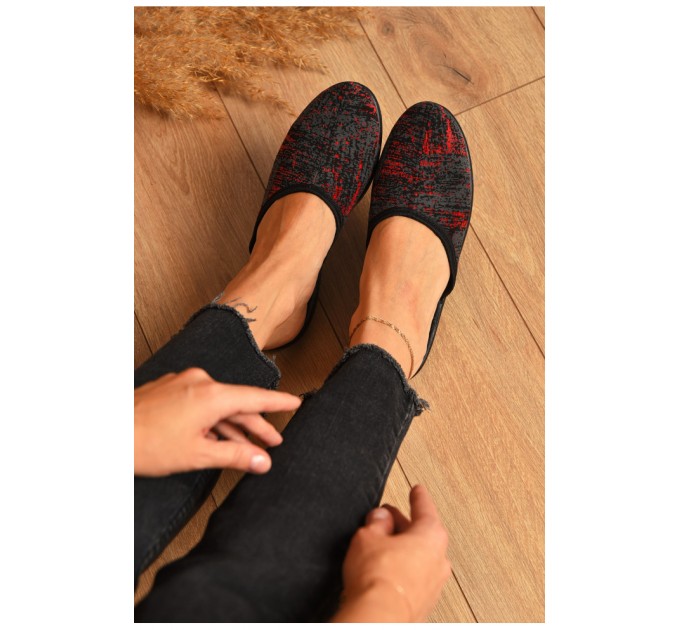 Тапочки женские красного цвета 205453L