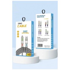 Багатофункціональний USB-кабель для заряджання 4в1 205569L