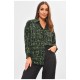 Сорочка жіноча зеленого кольору з принтом 205648L