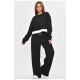 Костюм женский однотонный черного цвета 205664L