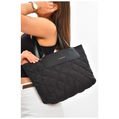 Сумка жіноча стьобана чорного кольору 205817L