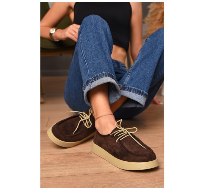 Лофери жіночі шоколадного кольору 205821L