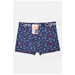 Боксери чоловічі темно-синього кольору з принтом 205914L