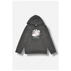 Світшот дитячий для хлопчика на флісі темно-сірого кольору 206008L