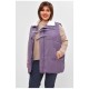 Жилетка женская батал демисезонная сиреневого цвета 206034L