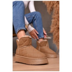 Уггі жіночі на хутрі бежевого кольору 206201L