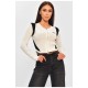 Женская кофта на молнии белого цвета 206259L