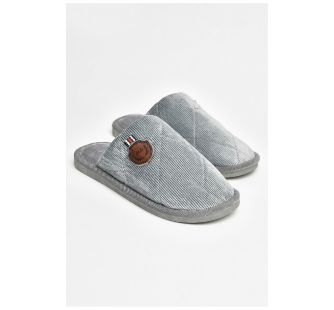 Тапочки комнатные мужские серого цвета 206363L