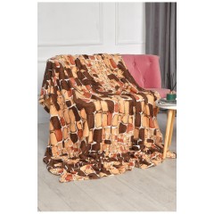 Плед бежевого кольору з принтом розмір 150*200 206393L