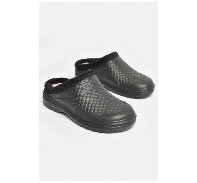 Галоши мужские без задника на флисе черного цвета 206404L