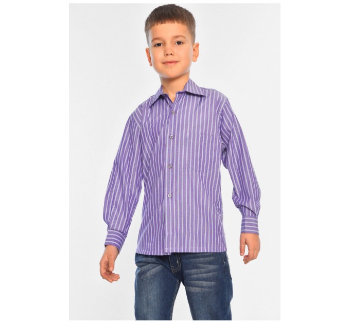 Сорочка дитяча хлопчик фіолетова 141084L
