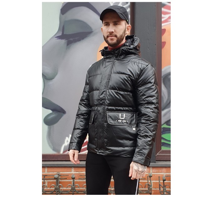 Пуховик чоловічий єврозима чорний 152674L