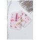 Мітенки дитячі для дівчинки світло-рожевого кольору з принтом на 9-12 років 152739L