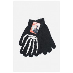 Перчатки подростковые для мальчика черного цвета на 12-15 лет 152840L