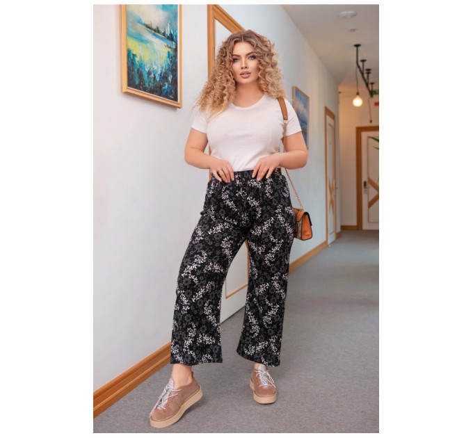 Штани літні жіночі з тканини жатка розмір 42-48 155114L