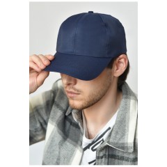 Кепка чоловіча темно-синього кольору 155982L