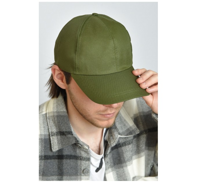 Кепка чоловіча темно-зеленого кольору 155985L