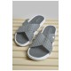 Шльопанці чоловічі сірого кольору з написом 156224L