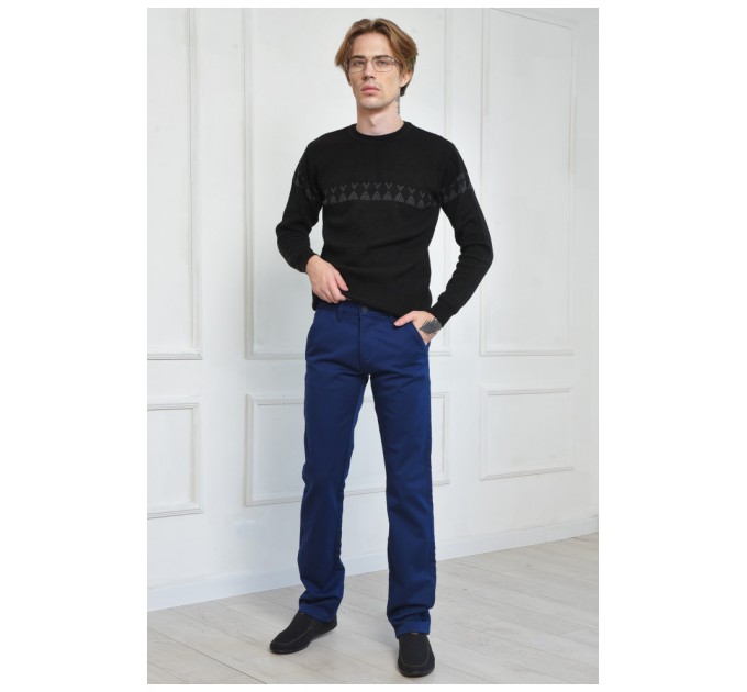 Штани чоловічі на флісі темно-синього кольору 157761L