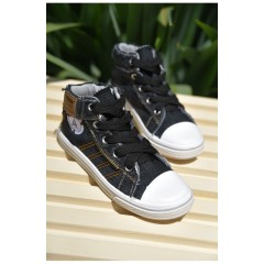 Кеди дитячі сірого кольору текстиль 158539L